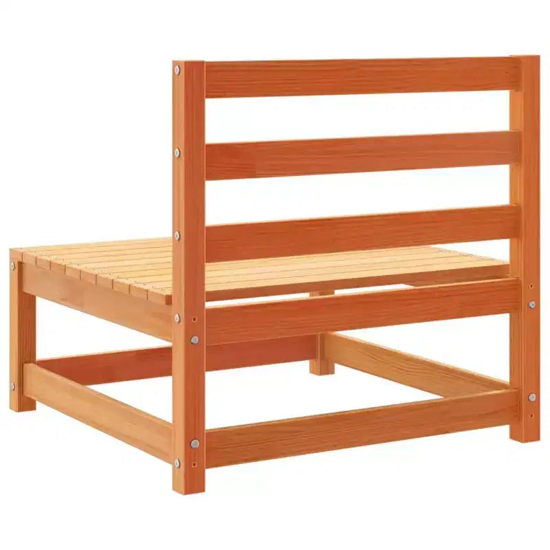 Set da giardino vidaXL con divano modulare componibile in legno massello di pino - pino naturale, senza cuscini