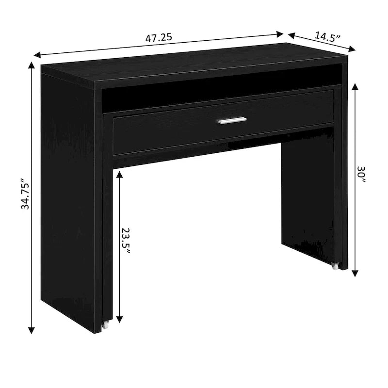 Convenience Concepts Newport JB-console-/schuifbureau met lade en verhoging