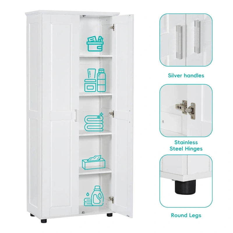 Badezimmerschrank mit zwei Türen, verstellbarem Einlegeboden und MDF-Platte