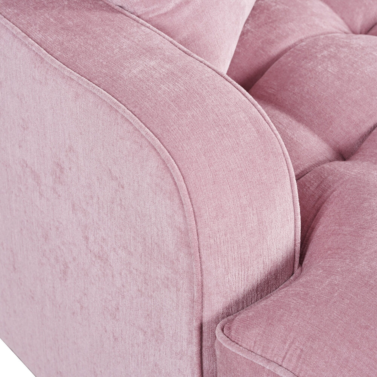 Chaiselongue-Schlafsofa aus Chenille, gepolstertes Sofa mit gesteppter Rückenlehne und 2 abnehmbaren Kissen für das Wohnzimmer