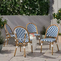 Sedie da bistrot Baron di Christopher Knight Home con rattan intrecciato e struttura in alluminio (set di 4)