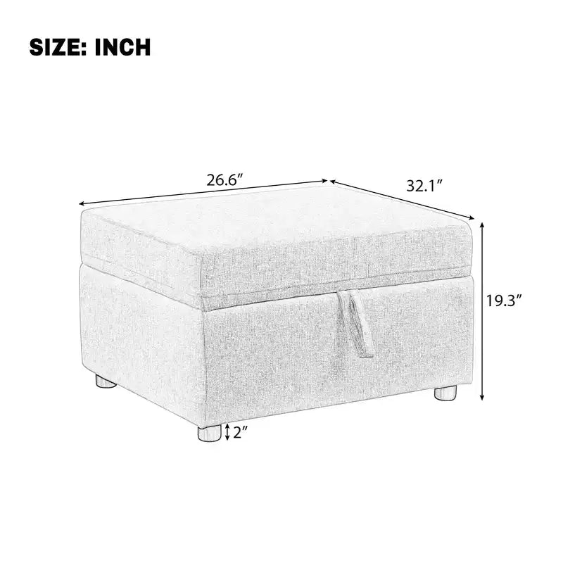 Verplaatsbare opbergpoef van 26.6