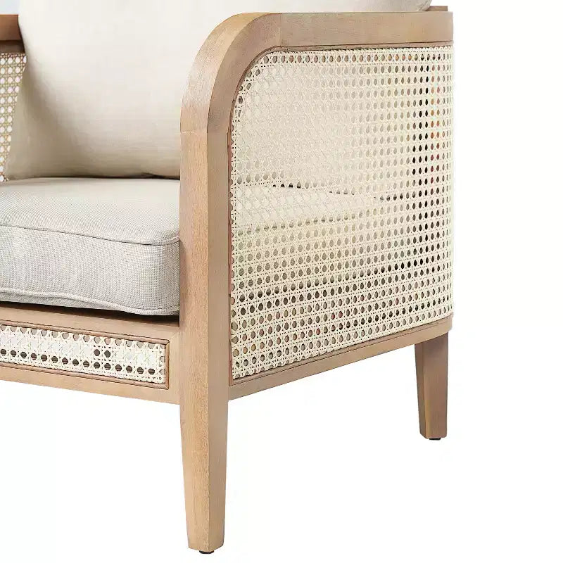 Christopher Knight Home Maciej 3-teiliges rustikales Outdoor-Sitzset aus Akazienholz und Rattan
