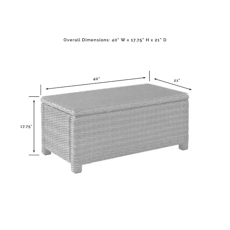 4-teiliges Outdoor-Lounge-Set aus Rattan - Crosley