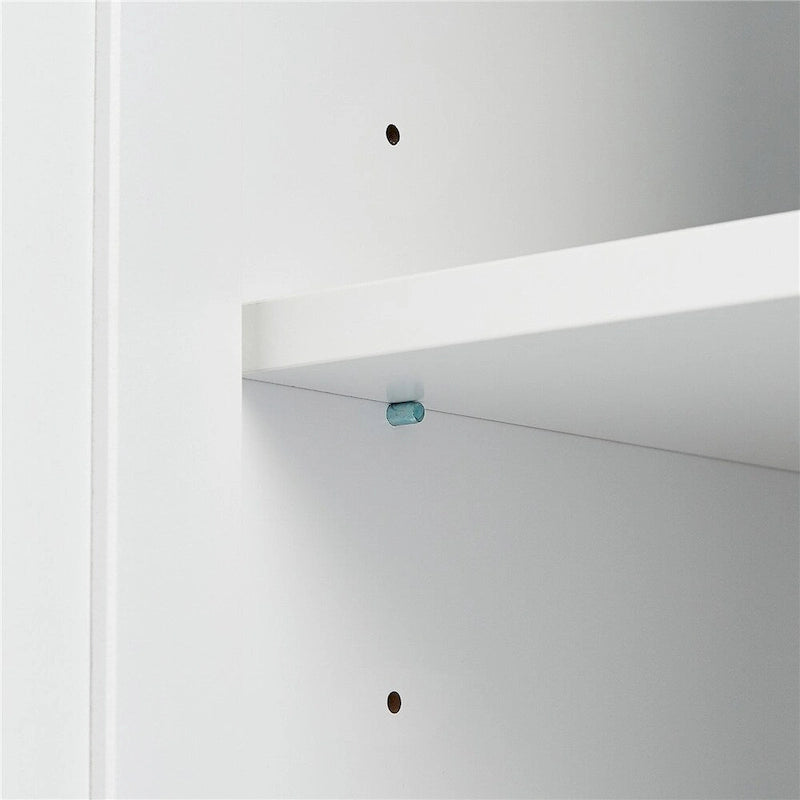 Armoire de rangement haute et large avec portes pour salle de bains, trois tiroirs