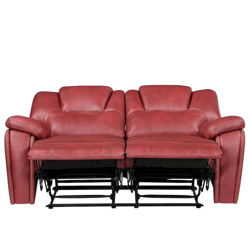 Steve Silver Kameryn handmatig verstelbare loveseat van imitatieleer