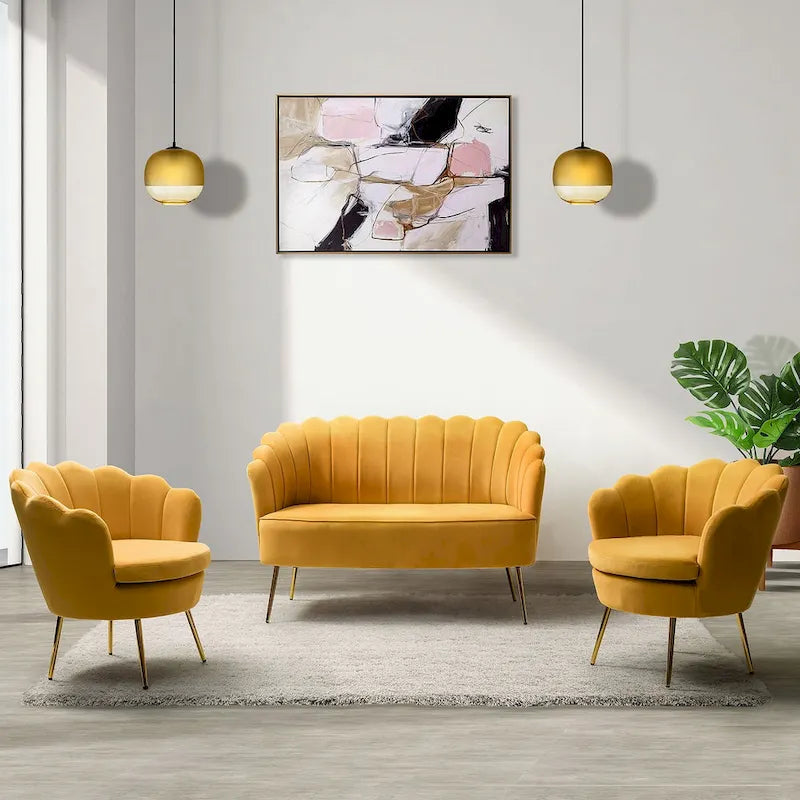 Ensemble de salon Xabier 52 in. 3 pièces de HULALA HOME