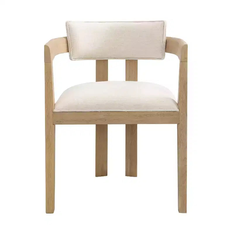 Ensemble de salle à manger moderne rond Christopher Knight Home Shankar de 5 pièces avec chaises rembourrées en bois d’hévéa