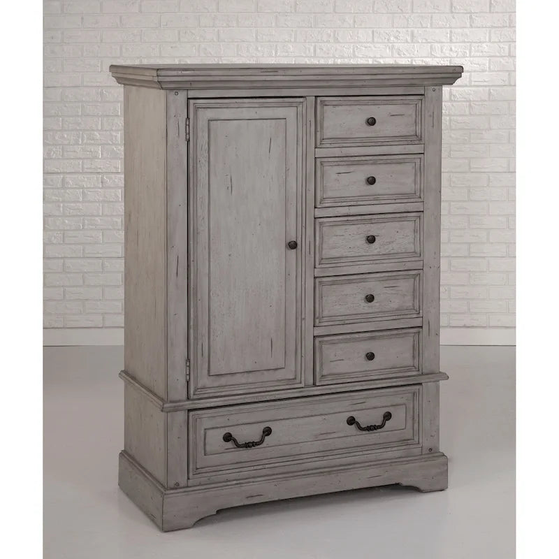 Lakewood Antique Finish Gentlemans Drawer Chest