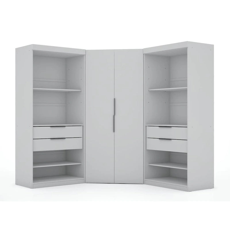 Mulberry 2.0 halfopen, moderne hoekkastset met 3 delen en 4 laden, set van 3