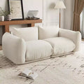 Modulares Zweisitzer-Sofa aus Chenille, Cloud-Couch mit hoch belastbarem Schaumstoff, platzsparendes Sofa ohne Gestell für Wohnung und Büro