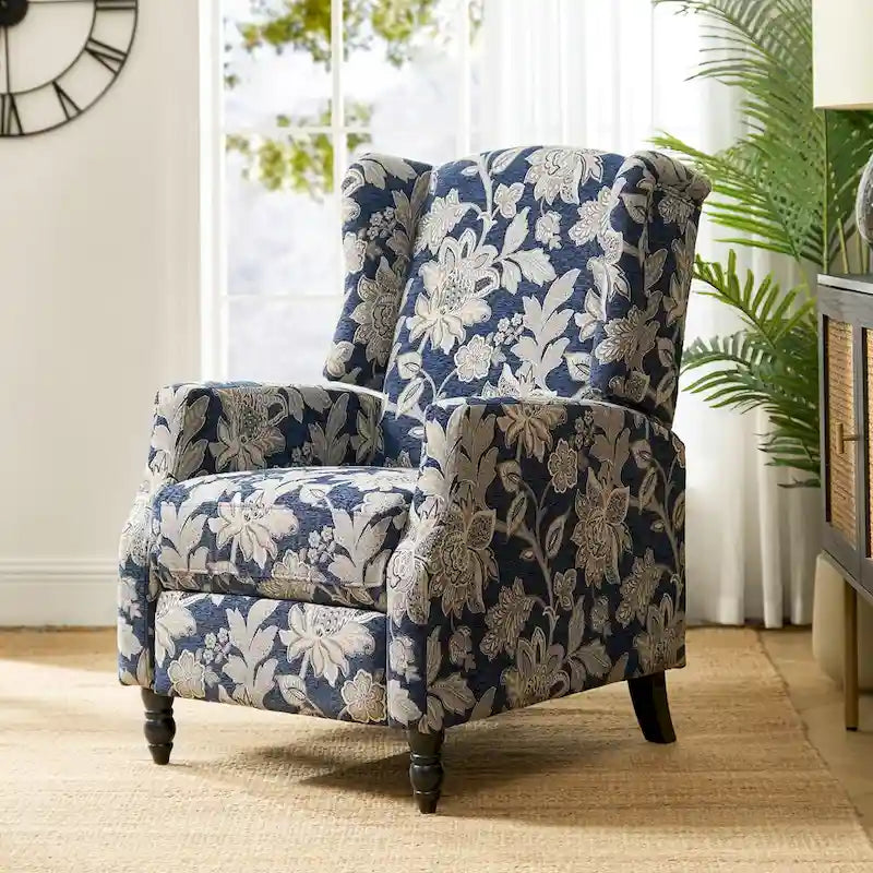 Handmatige relaxfauteuil in mid-century modern-stijl met wingback-ontwerp