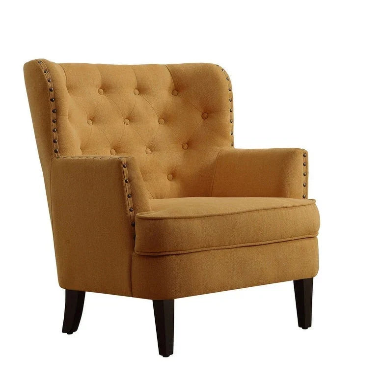 Poltrona decorativa Moser Bay Mignon in velluto/lino, larga 30, con schienale alto e bottoni