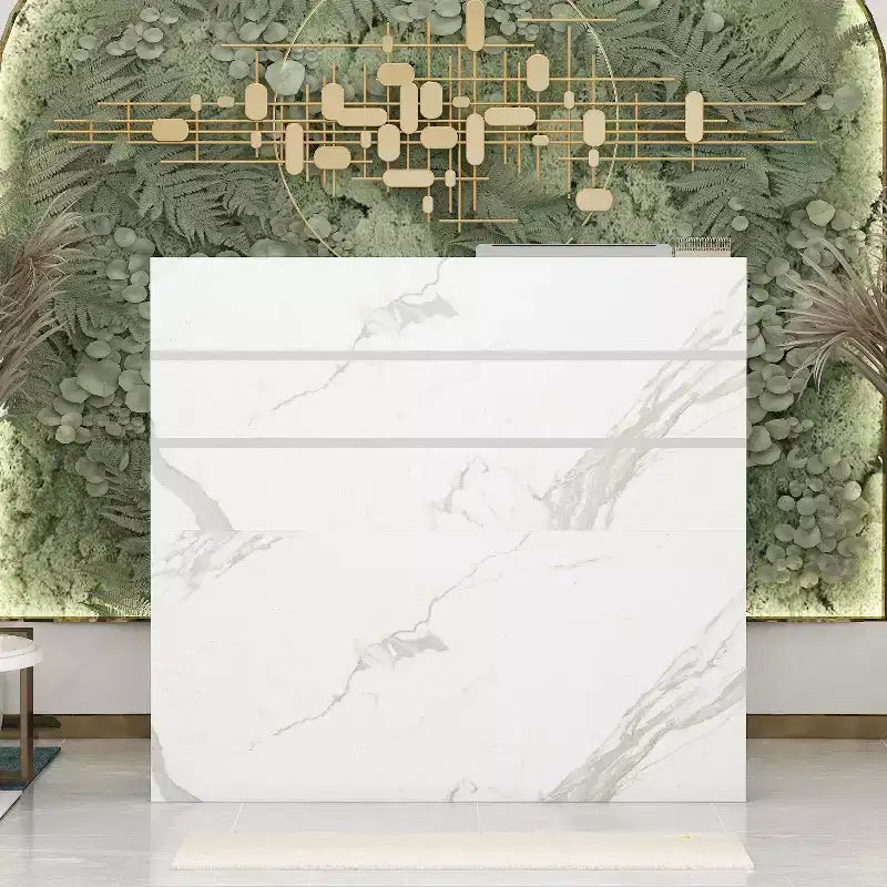 Empfangstresen in L-Form von Famapy, multifunktionaler Begrüßungstresen und Arbeitsplatz