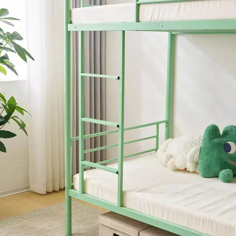 Lit superposé en acier Karl Home, 1 place au-dessus d’une place, avec échelle, pour chambre ou dortoir, enfants et adultes
