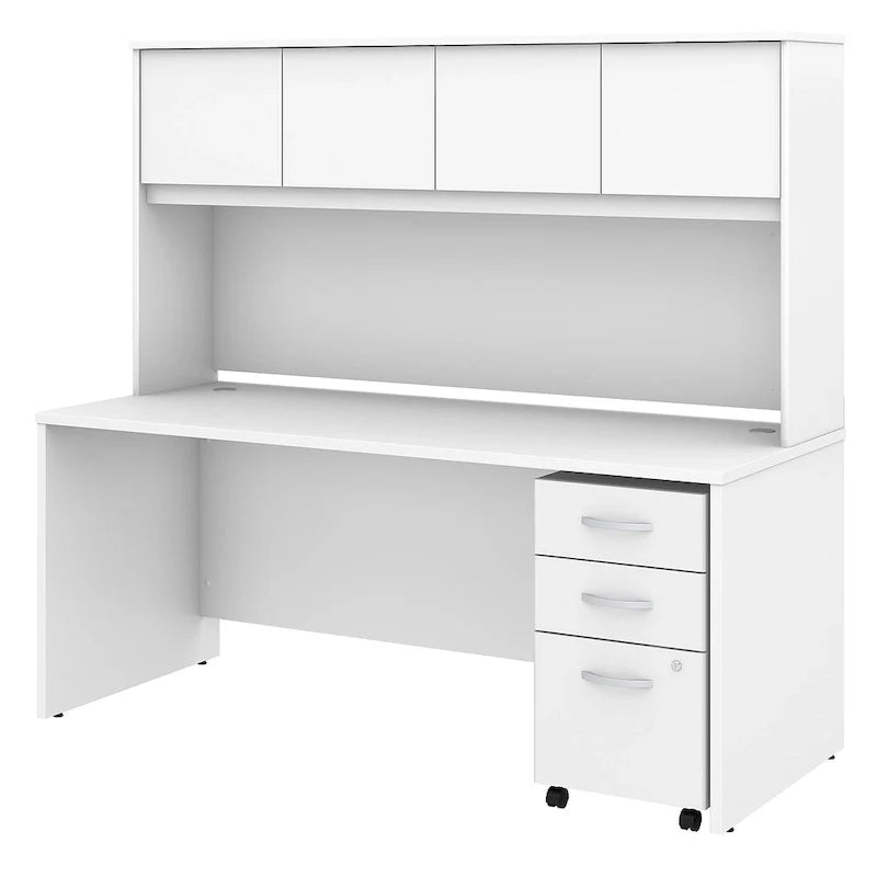 72 bureau met opzetstuk en mobiele archiefkast met 3 laden