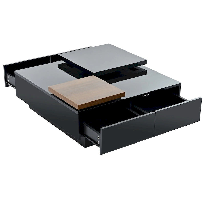 Tavolino da salotto quadrato moderno in legno