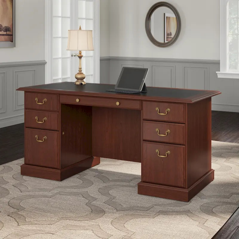 Bureau de direction Saratoga de Bush Furniture avec tiroirs et rangements