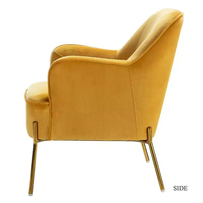 Odo comfortabele accentfauteuil van fluweel voor de woonkamer, met gestoffeerde, gevoerde zitting, set van 2 | Karat Home