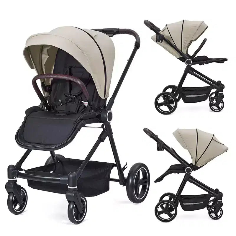 Passeggino per neonati e bambini piccoli, pieghevole, ad alto paesaggio, con schienale reversibile, trasformabile in carrozzina