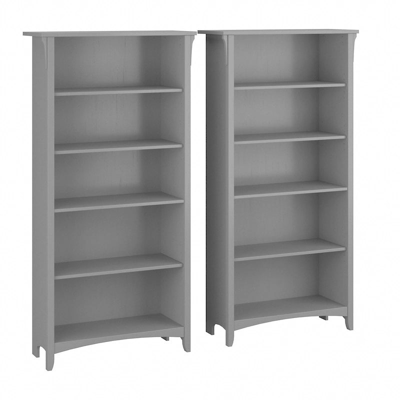 Hoge Salinas-boekenkast met 5 planken (set van 2) van Bush Furniture