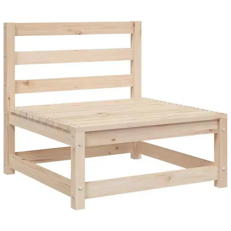 Set da giardino vidaXL con divano modulare componibile in legno massello di pino - pino naturale, senza cuscini