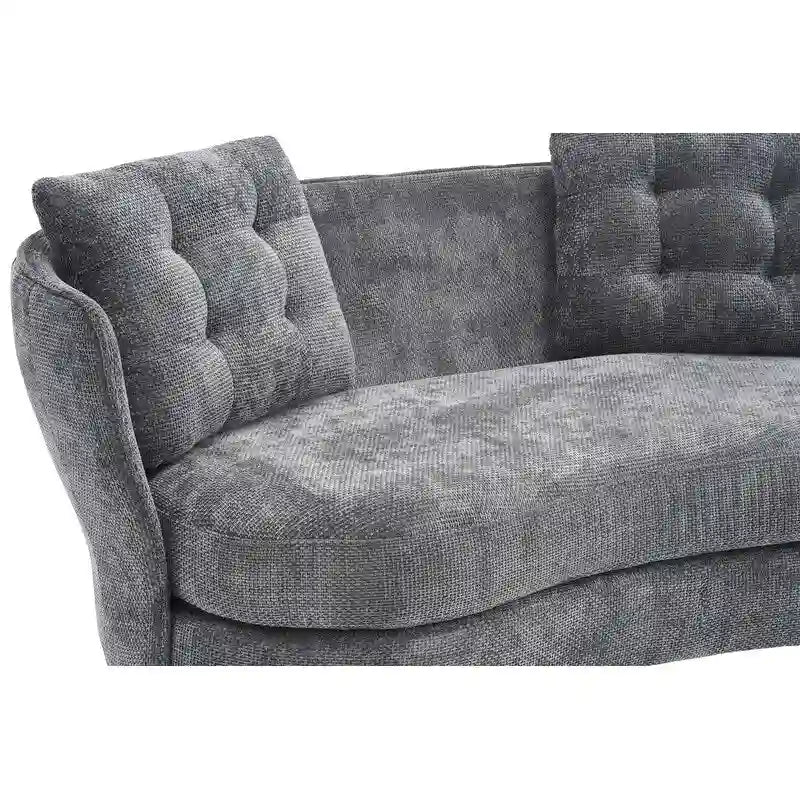 Gepolstertes Sofa mit goldfarbenen Metallbeinen, Club-Zweisitzer für Wohn- und Lesezimmer, Schlafzimmer, Apartment, kleine Räume und Wohnheime