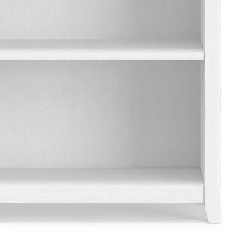 70-Zoll-Bücherregal aus massivem Holz mit fünf Fächern - lackierte Kiefer, 4 verstellbare Einlegeböden