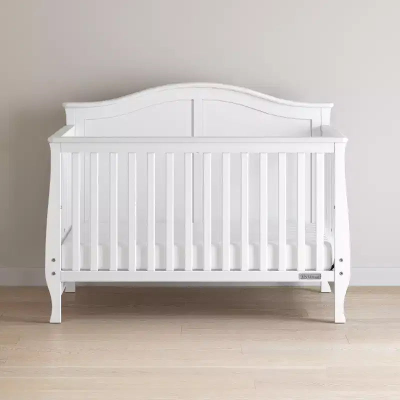 Lit bébé convertible 4-en-1, transformable en lit de jour, lit pour tout-petit et lit double, avec 3 positions de matelas et une finition sans danger pour bébé