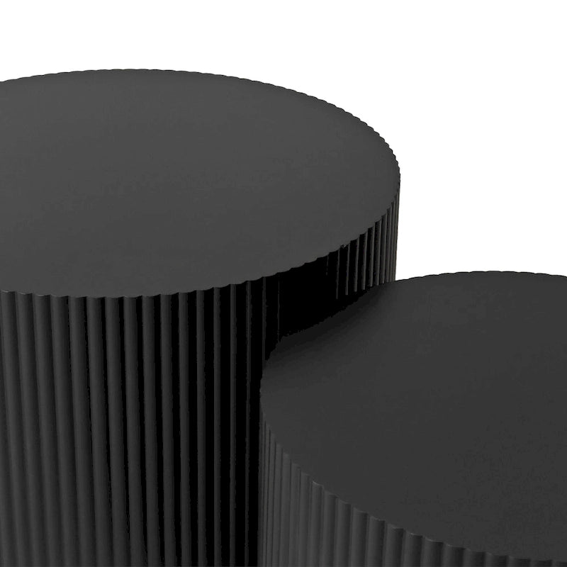 Couchtisch-Set mit geschwungenem Streifenmuster