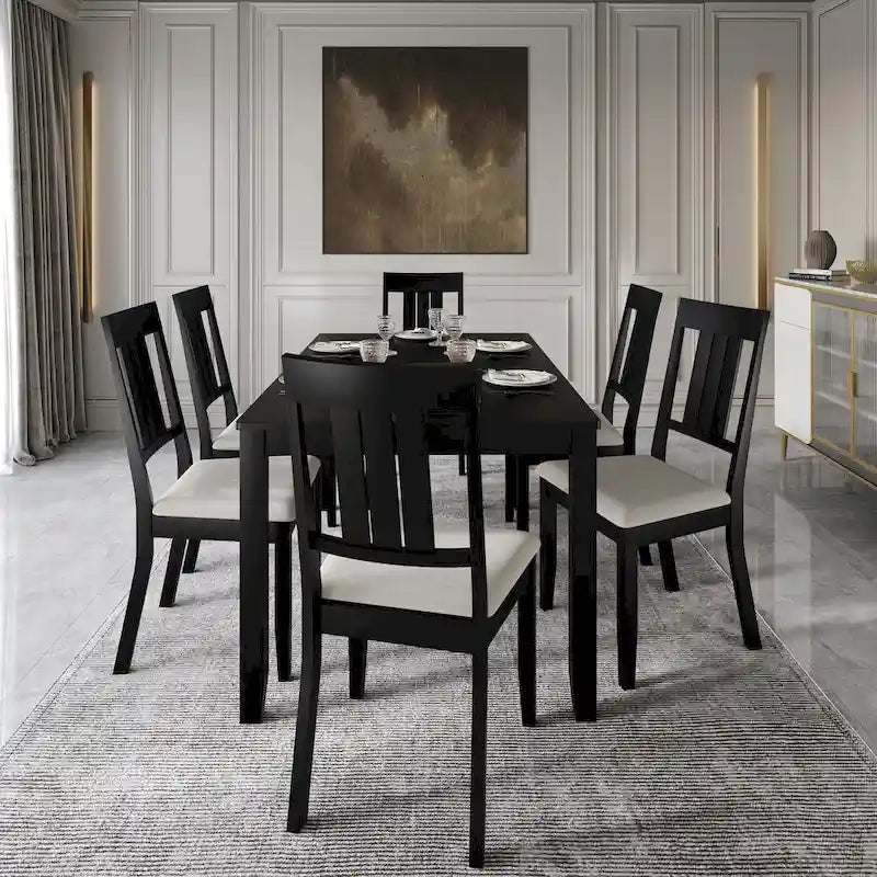CraftPorch klassieke houten eethoek, 7-delig