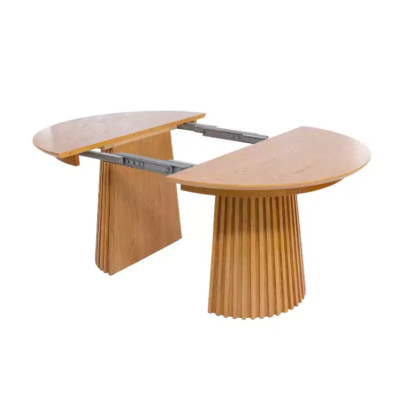 Ensemble de salle à manger extensible 5 pièces en bois moderne du milieu du siècle Christopher Knight Home Bennett avec table et 4 chaises rembourrées à dossier en cannage