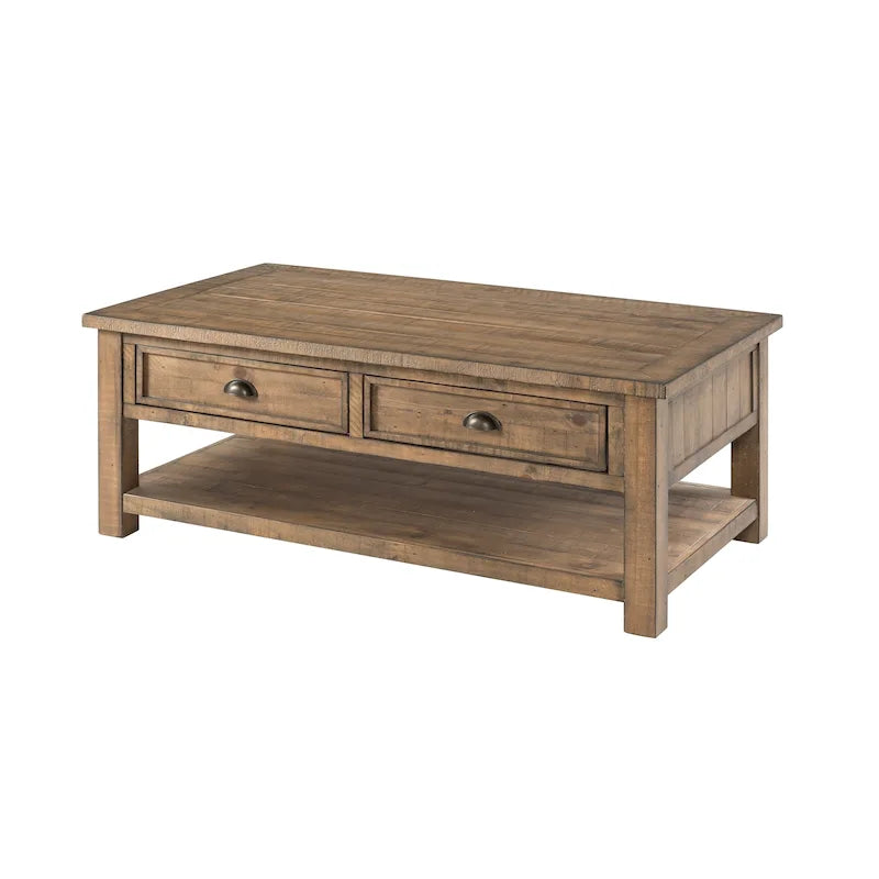 The Gray Barn Downington Couchtisch aus Massivholz mit 2 Schubladen