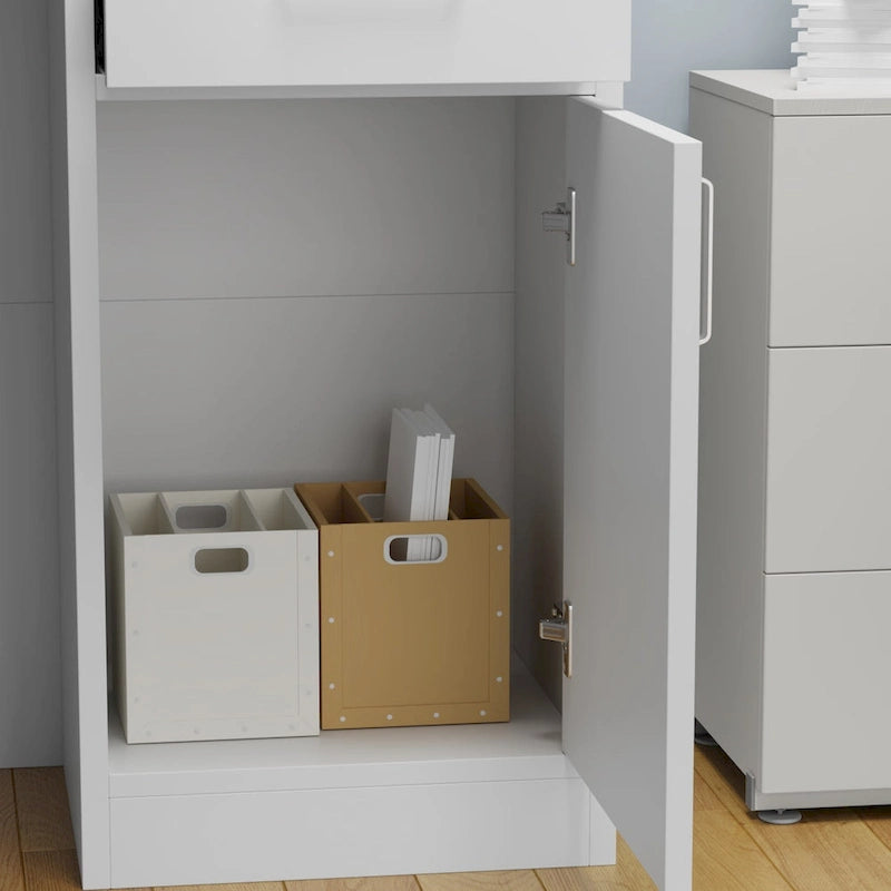 Rezeptionstheke in L-Form mit Arbeitsfläche, Empfangstresen, Empfangstisch