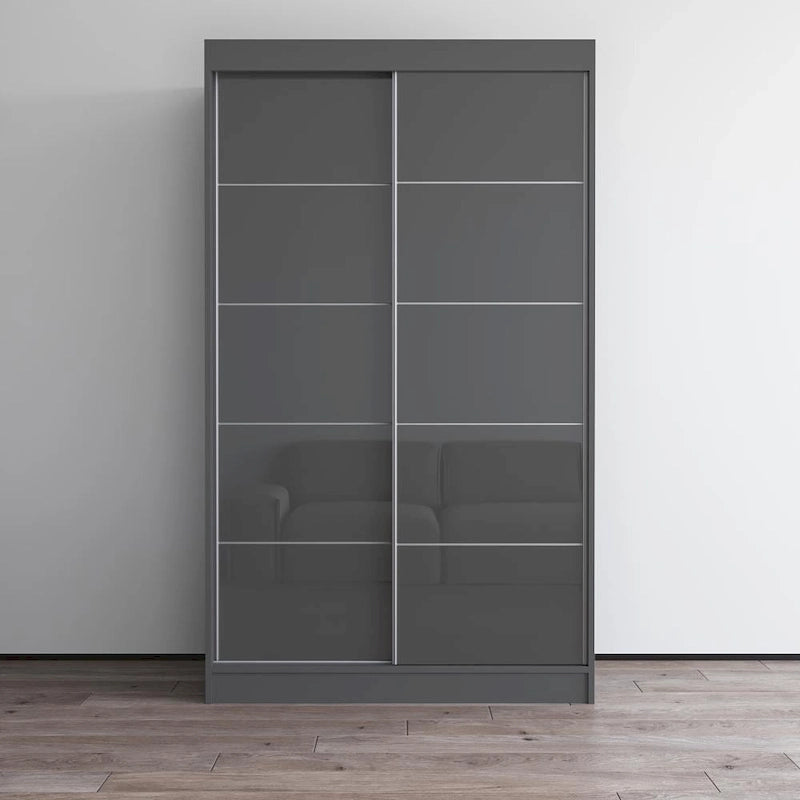 Armoire moderne à 2 portes à fini très brillant Aria
