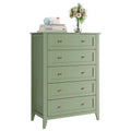 Commode de chambre à 5 tiroirs, hauteur de 42.5 pouces, armoire de rangement en bois avec tiroirs de 11.9 pouces de profondeur et poignées en métal doré, idéale pour l'entrée ou le couloir