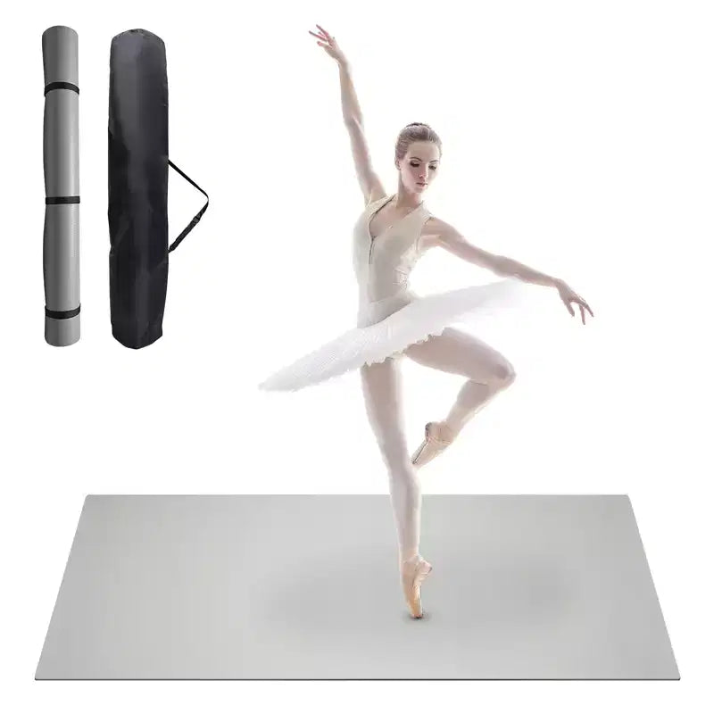 Tragbare PVC-Tanzbodenmatte, 4x6, 5 mm dick, rutschfest und kratzfest, für Ballett, Jazz, Stepptanz, Yoga, Pilates und Heimtraining