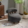 Poltrona d'accento Christopher Knight Home Gareth in legno moderno con rivestimento bouclé