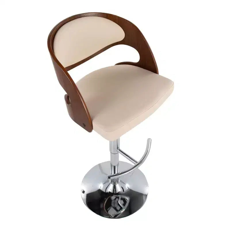 2er-Set Pino Mid - verstellbarer Barhocker im Mid-Century-Modern-Stil mit Drehfunktion - Lumisource