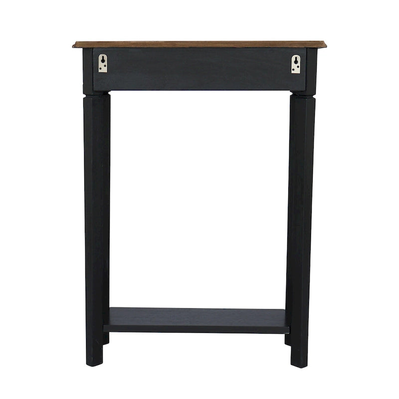 Marnie Two-tone 1-drawer Solid Wood Console Accent Table with Shelf by East at Main