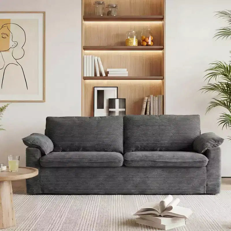 Divanetto a due posti Dyonery 86 Cloud, seduta profonda e cuscini con braccioli larghi, struttura robusta, design ergonomico traspirante