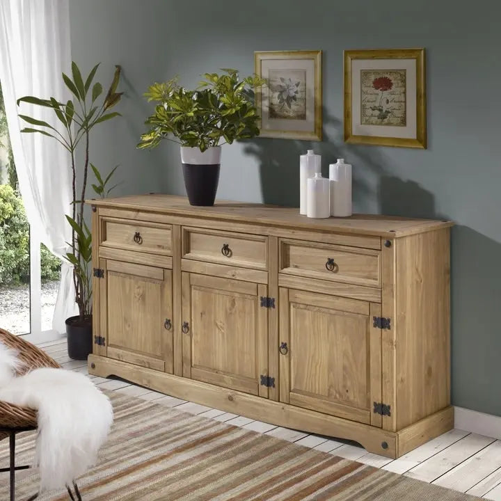 Credenza buffet in legno da 65, stile rustico - collezione Corona