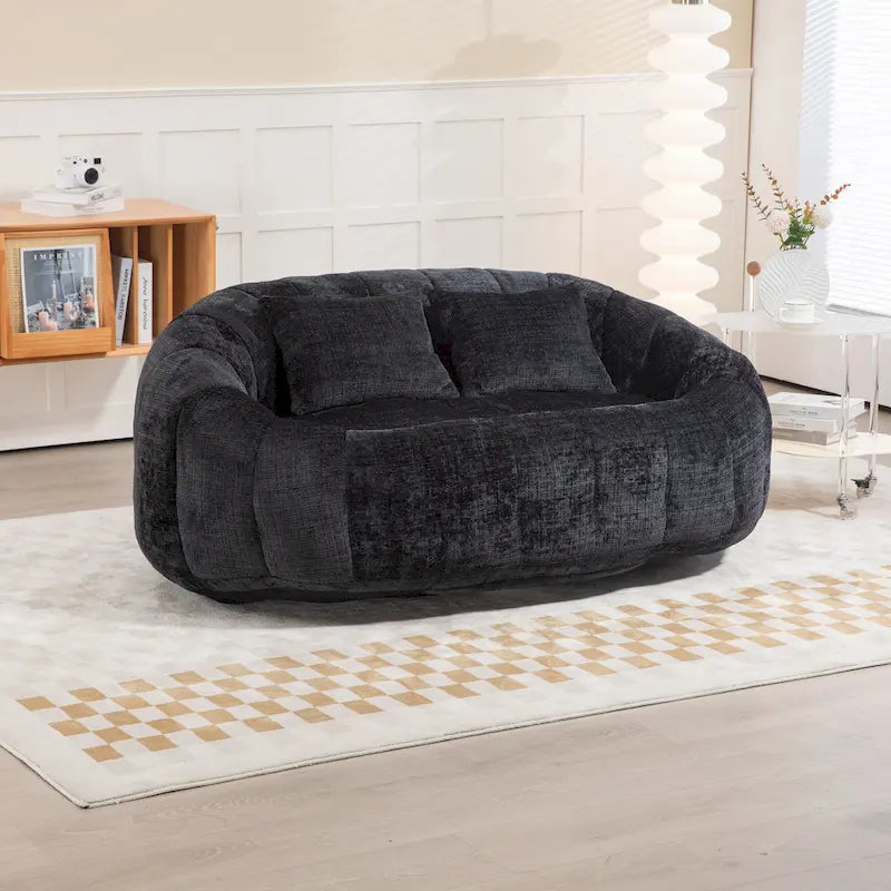 GDFStudio - Divano relax a 2 posti Laurel in ciniglia con schiuma ad alta densità e comfort extra