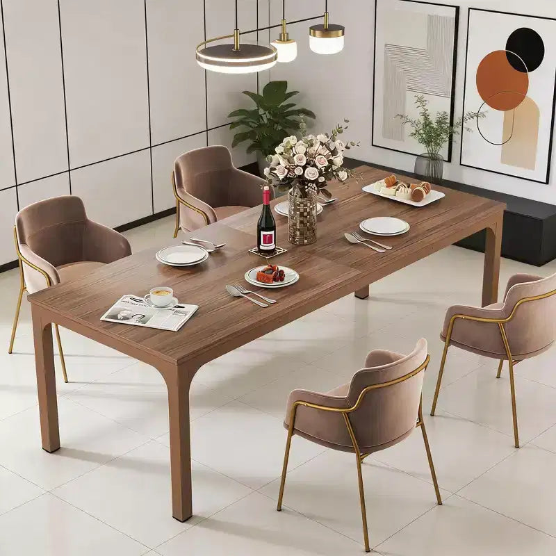 Tavolo da cucina lungo per 6-8 persone, tavolo da pranzo rettangolare