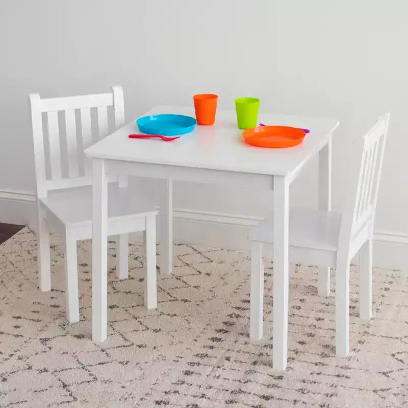 Ensemble table et chaise en bois pour enfants, 3 pièces - Humble Crew