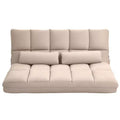 Fauteuil convertible de sol, canapé-lit pliant, chaise longue d'appoint avec 2 oreillers, dossier et appuie-tête réglables, 51.25 L