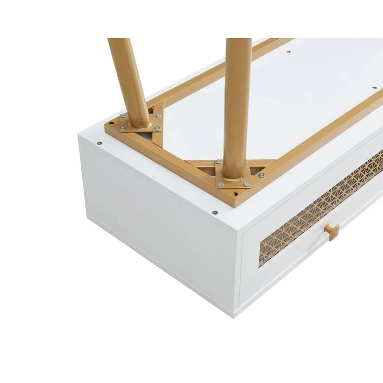 Holz-Konsole für den Eingangsbereich, 41.9, mit 2 Schubladen