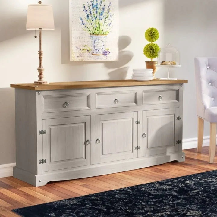 Credenza buffet in legno da 65, stile rustico - collezione Corona
