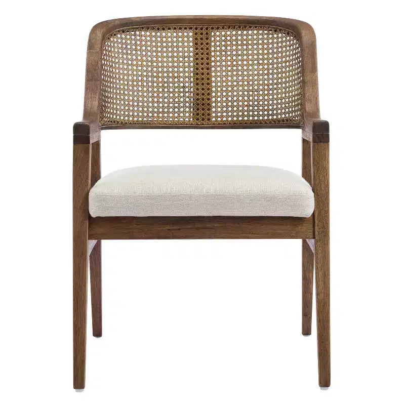 Ensemble de salle à manger extensible 5 pièces en bois moderne du milieu du siècle Christopher Knight Home Bennett avec table et 4 chaises rembourrées à dossier en cannage