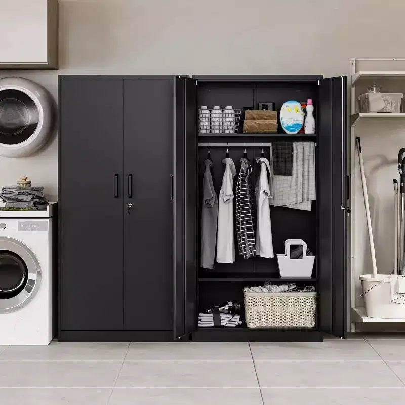 Armoire vestiaire métallique robuste BALHAM TRADE avec serrure et rangement sécurisé pour la maison, la salle de sport, l’école et le bureau